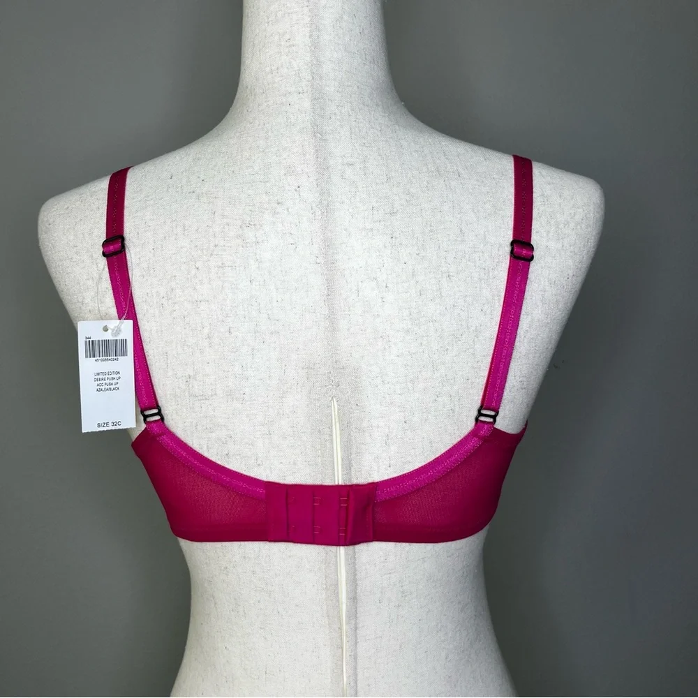 NWT Soma Limited Edition Desire Push Up Bra / Azalea‎ & Black / SZ 32C